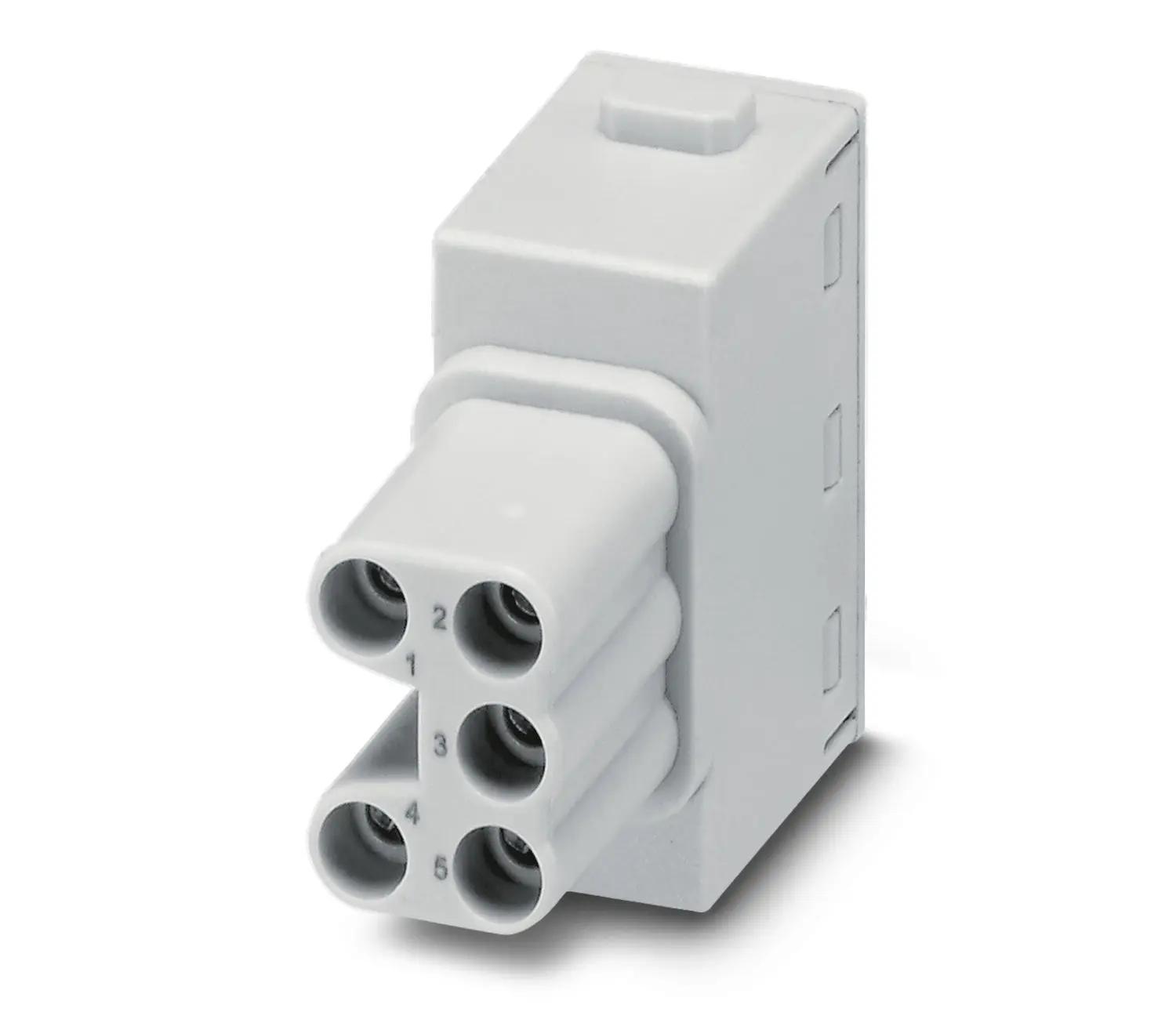 Produktfoto 1 von Phoenix Contact HC-M-05 Robustes Power Steckverbinder-Modul, 5-polig 16A Buchse, Kontakt-Einsatzmodul für
