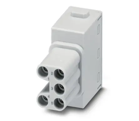 Produktfoto 1 von Phoenix Contact HC-M-05 Modul für robusten Stromversorgungsstecker Buchse, 5-polig 16A, Panel, Kontakt-Einsatzmodul für