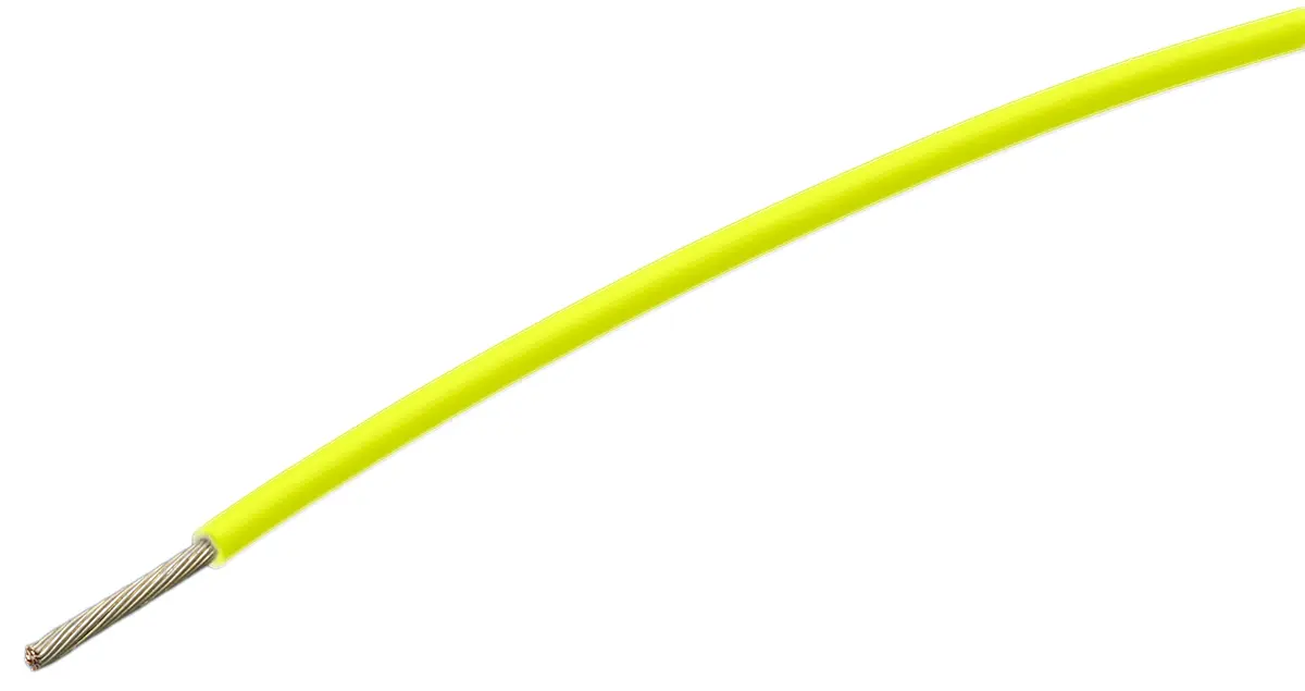 Produktfoto 1 von TE Connectivity Einzeladerleitung 0,26 mm², 23 AWG 100m Gelb Polyolefin isoliert Ø 1.04mm 19/0,12 mm Litzen