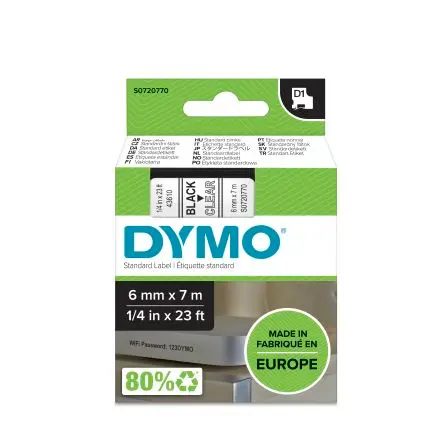 Produktfoto 1 von Dymo Beschriftungsband Schwarz für Dymo 210D, Dymo 420P, Dymo 360, Dymo 160, Dymo 500TS, Dymo, mobiles Etikettiergerät,