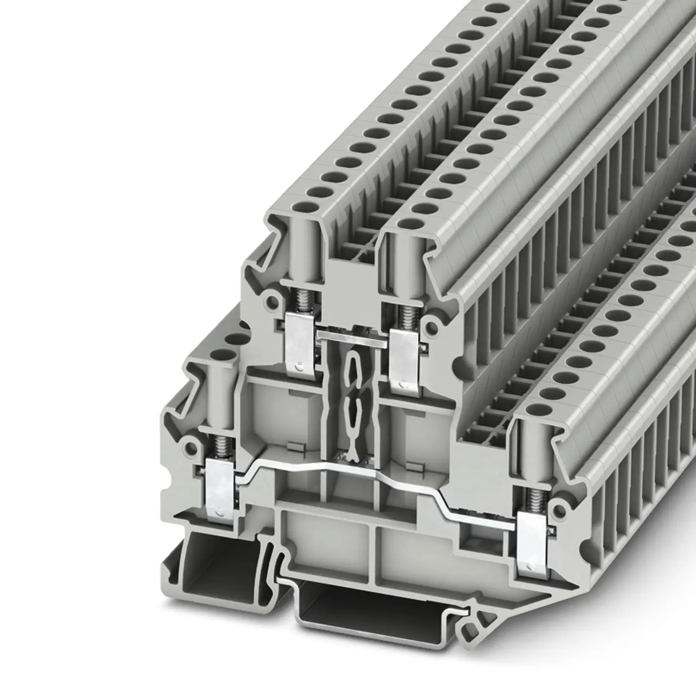 Phoenix Contact UTTB 4 Doppelstock Reihenklemmen 2 Grau, 0.14 to 6 mm², 1 kV Schraubbefestigung