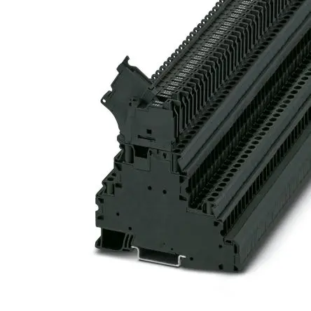 Produktfoto 1 von Phoenix Contact UT 4 - L/HESILED Modularer Sicherungs-Anschlussklemmenblock 2 Schwarz, 4mm², 12V ac/dc, 30 V ac/dc