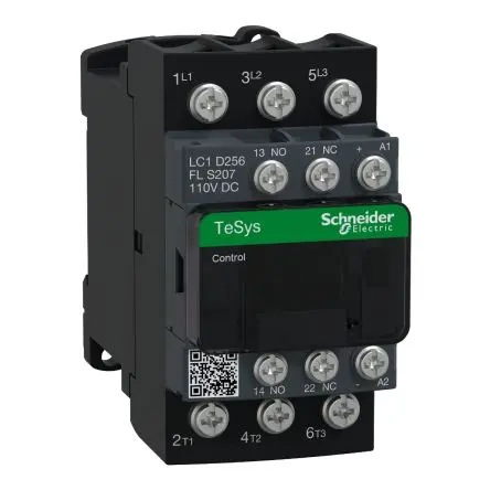 Produktfoto 1 von Schneider Electric TeSyS D Wendeschütz 110V dc-Spule, 3-polig, 690V / 25 A 110V dc 11 kW 3 Schließer Motorsteuerung,