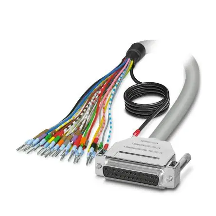 Produktfoto 1 von Phoenix Contact Kabel / D-Sub, 25-polig Buchse / Nicht abgeschlossen, 1 m Polyvinylchlorid, Grau, EAC, cUL, CSA
