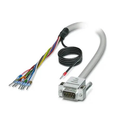 Produktfoto 1 von Phoenix Contact 25/S, CABLE-D-9SUB/M/OE/0 Serielles Kabel / D-Sub, 9-polig Stecker / D-Sub-Stiftleiste, 6 m Halbsteifes