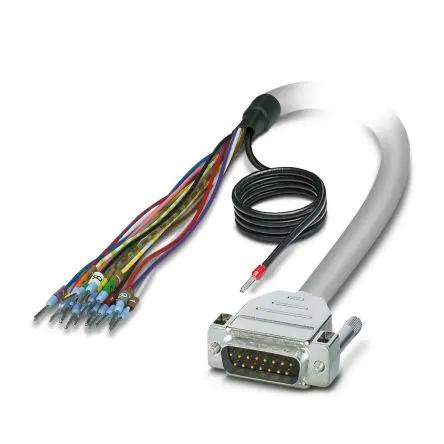Produktfoto 1 von Phoenix Contact 25/S, CABLE-D-15SUB/M/OE/0 Serielles Kabel / D-Sub, 15-polig Stecker / D-Sub-Stiftleiste Stecker, 6 m