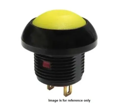 RS PRO PAS6 Druckschalter Orange Tastend Panel Ø 13.6 mm, SPST / 125mA 36 V dc 250 V ac, IP67