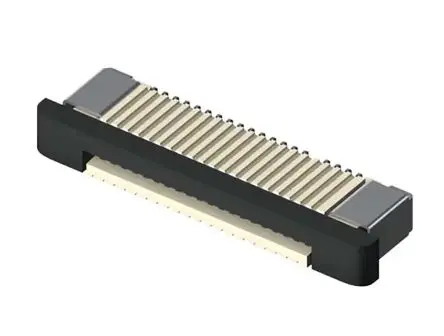 Produktfoto 1 von Samtec ZF1 ZIF, Oberfläche Horizontal Kantensteckverbinder, 25-polig Buchse, Raster 0.5 mm, Lot