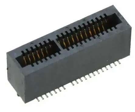 Produktfoto 1 von Samtec Serie MEC1 Kantensteckverbinder Buchse, 1 mm, 40-polig, 1-reihig, Vertikal, Oberfläche Lot