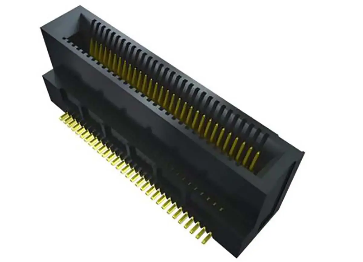 Produktfoto 1 von Samtec Serie MEC6 Kantensteckverbinder Buchse, 0.635 mm, 10-polig, 1-reihig, gewinkelt, SMD Lot
