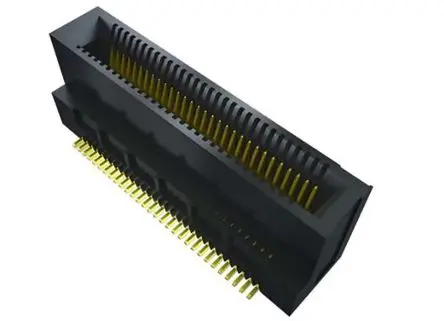 Produktfoto 1 von Samtec Serie MEC6 Kantensteckverbinder Buchse, 0.635 mm, 10-polig, 1-reihig, gewinkelt, Oberfläche Lot