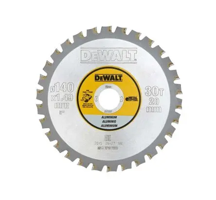 Produktfoto 1 von DeWALT 30 Wolframcarbid Nichteisenmetall, Kupfer, Messing, Aluminium Kreissägeblatt, Ø 140 mm 1