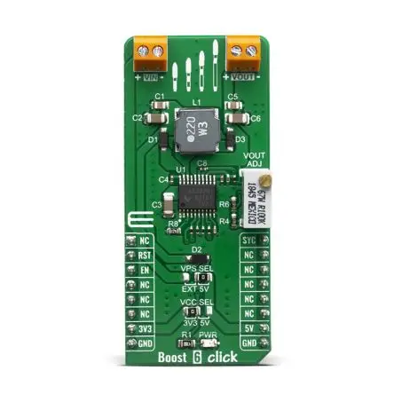 Produktfoto 1 von MikroElektronika Mikroe-3813 Entwicklungsbausatz Spannungsregler, Boost 6 Klick