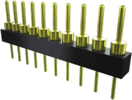 Samtec TS Stiftleiste Gerade, 20-polig / 1-reihig, Raster 2.54 mm Raster Durchsteckmontage, Platine-Platine, Unisoliert