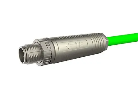 Produktfoto 1 von TE Connectivity M12 17 mm M12 Rundsteckverbinder Stecker 8-polig Stecker 2A Kabel IP67