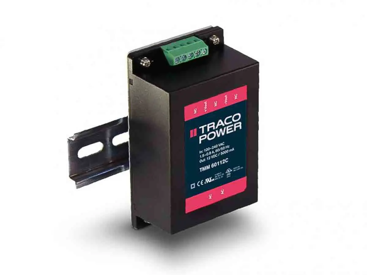 Produktfoto 1 von TRACOPOWER TMM Schaltnetzteil, 12V dc / 5A 60W 85 → 264 V ac, 120 → 370V dc Gekapselt, Medizin-Zulassung