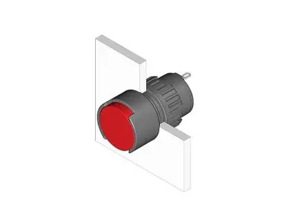 Produktfoto 1 von EAO Anzeigelampe 51 48V, Ausschnitt-Ø 16 mm LED Panel Rund IP65 Lot