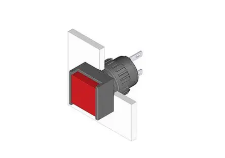 Produktfoto 1 von EAO Anzeigelampe 51 48V, Ausschnitt-Ø 16 mm LED Panel Rund IP65 Steckbar