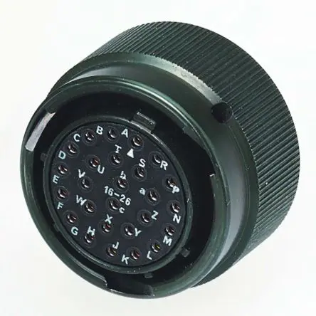 Produktfoto 1 von Amphenol Limited, 62 GB Kupferlegierung MIL-Spec Rundsteckverbinder Gerade, 4-polig, 1.2kV, Kabel, Gehäuse 14 Stecker,