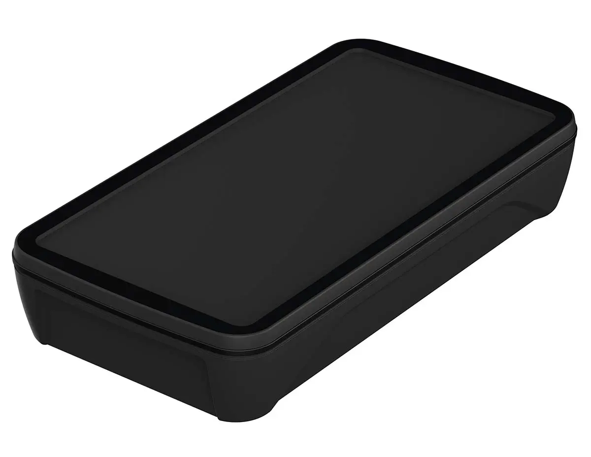 Produktfoto 1 von Bopla Serie BoPad Tragbares Gehäuse, ABS, 105 mm, 200 mm, H. 34 mm, Schwarz, IP65