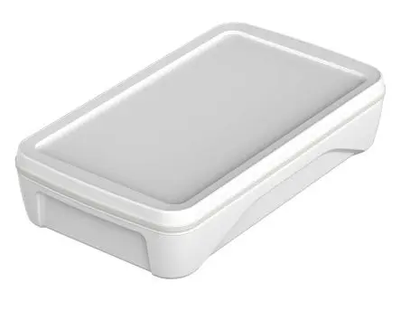 Produktfoto 1 von Bopla Serie BoPad Tragbares Gehäuse, ABS, 75 mm Eingebautes Batteriefach, 130 mm, H. 26 mm, Weiß, IP65