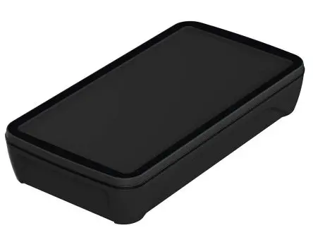 Produktfoto 1 von Bopla Serie BoPad Tragbares Gehäuse, ABS, 105 mm Eingebautes Batteriefach, 200 mm, H. 34 mm, Schwarz, IP65