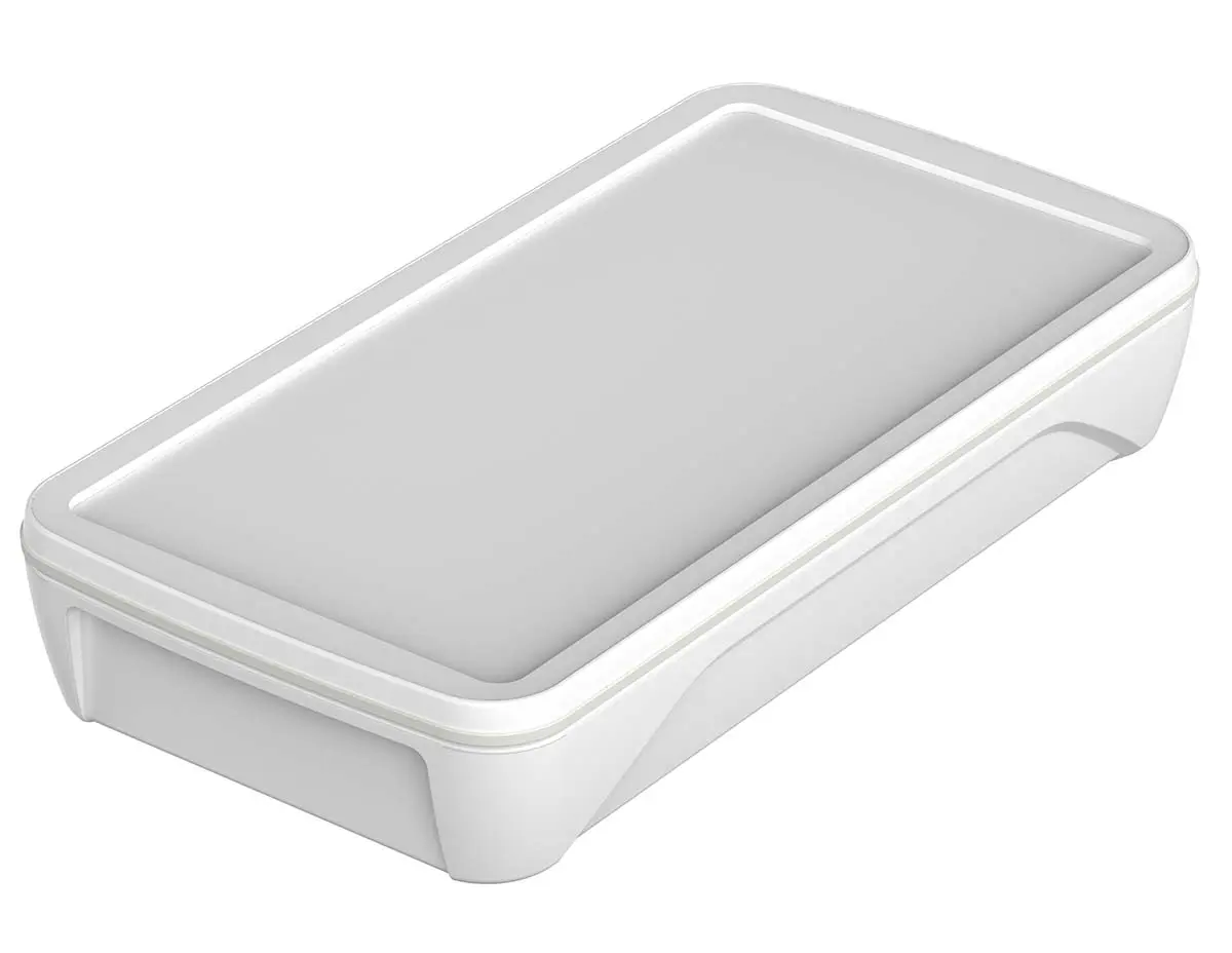 Produktfoto 1 von Bopla Serie BoPad Tragbares Gehäuse, ABS, 105 mm Eingebautes Batteriefach, 200 mm, H. 34 mm, Schwarz, IP65