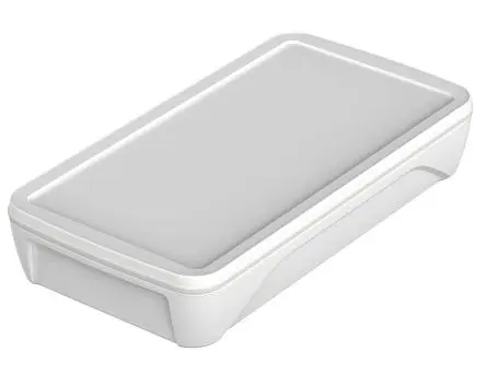 Produktfoto 1 von Bopla Serie BoPad Tragbares Gehäuse, ABS, 105 mm Eingebautes Batteriefach, 200 mm, H. 34 mm, Schwarz, IP65