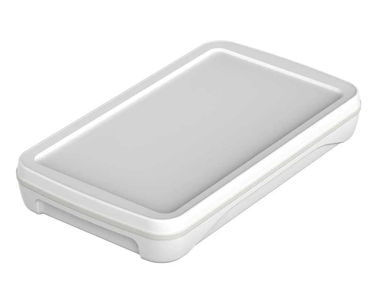 Produktfoto 1 von Bopla Serie BoPad Tragbares Gehäuse, ABS, 75 mm, 130 mm, H. 17.5 mm, Weiß, IP65
