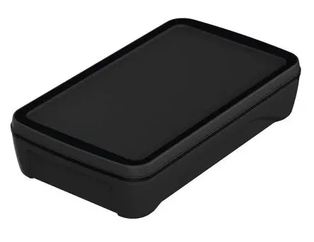 Produktfoto 1 von Bopla Serie BoPad Tragbares Gehäuse, ABS, 75 mm, 130 mm, H. 26 mm, Schwarz, IP65