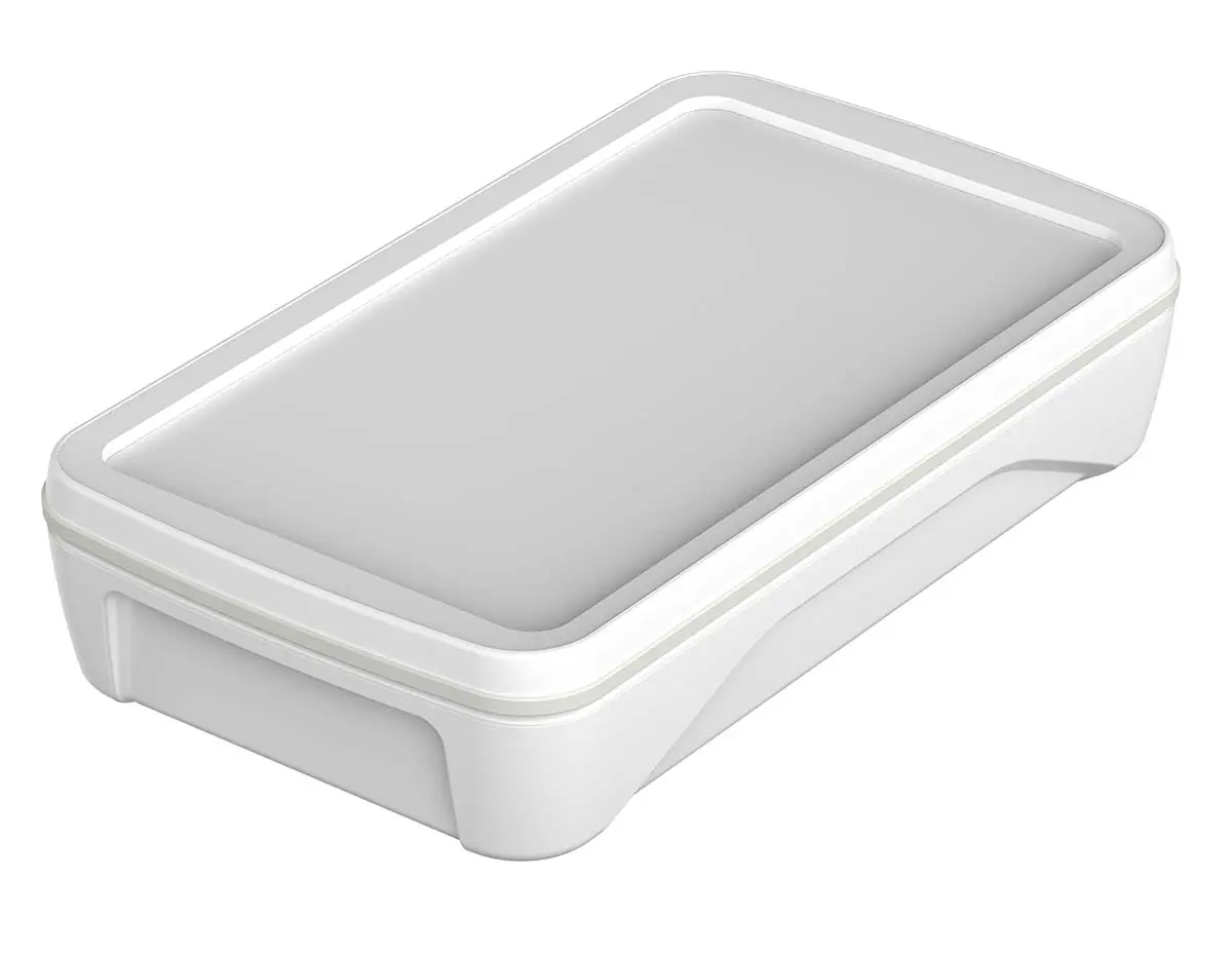 Produktfoto 1 von Bopla Serie BoPad Tragbares Gehäuse, ABS, 75 mm, 130 mm, H. 26 mm, Weiß, IP65