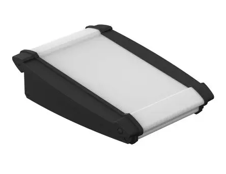 Produktfoto 1 von Bopla Alu-Topline Aluminium Pultgehäuse Geneigte Front, Schwarz, 100 mm 53.2 mm, 181.2 mm