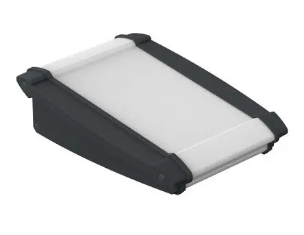 Produktfoto 1 von Bopla Alu-Topline Aluminium Pultgehäuse Geneigte Front, Grau, 100 mm 53.2 mm, 181.2 mm