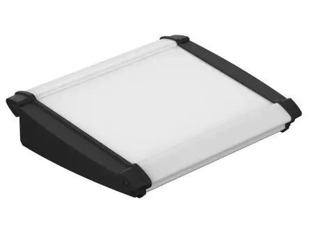 Produktfoto 1 von Bopla Alu-Topline Aluminium Pultgehäuse Geneigte Front, Schwarz, 200 mm 53.2 mm, 181.2 mm