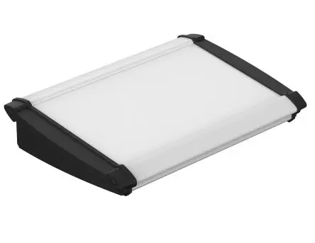 Produktfoto 1 von Bopla Alu-Topline Aluminium Pultgehäuse Geneigte Front, Schwarz, 250 mm 53.2 mm, 181.2 mm