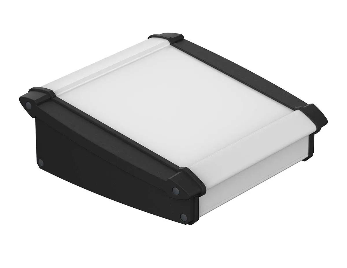 Produktfoto 1 von Bopla Alu-Topline Aluminium Pultgehäuse Geneigte Front, Schwarz, 150 mm 68.2 mm, 181.2 mm