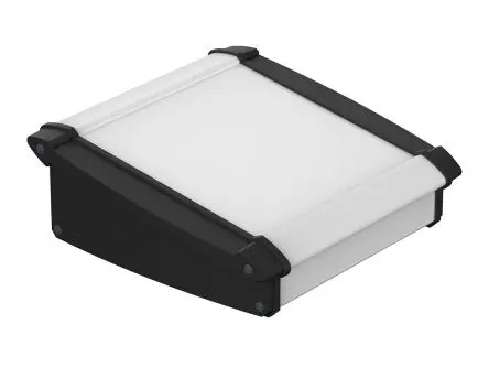 Produktfoto 1 von Bopla Alu-Topline Aluminium Pultgehäuse Geneigte Front, Schwarz, 150 mm 68.2 mm, 181.2 mm