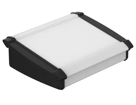Produktfoto 1 von Bopla Alu-Topline Aluminium Pultgehäuse Geneigte Front, Schwarz, 200 mm 68.2 mm, 181.2 mm