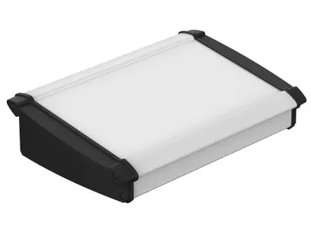 Produktfoto 1 von Bopla Alu-Topline Aluminium Pultgehäuse Geneigte Front, Schwarz, 250 mm 68.2 mm, 181.2 mm