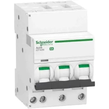 Produktfoto 1 von Schneider Electric Acti9 iDT40 Miniaturüberlastschalter Typ D, Pol 1-polig 6A, Abschaltvermögen 10 kA Acti9
