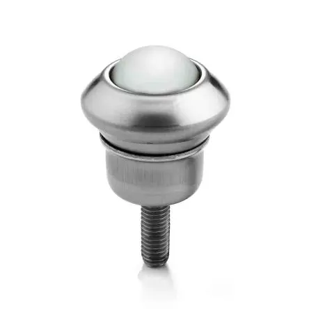 Produktfoto 1 von ALWAYSE Schraubanschlussklemme Kugelrolle Ø 25.4 mm Polyamid 66, Bolzen-Ø M8 x 1.25, bis 25kg Last