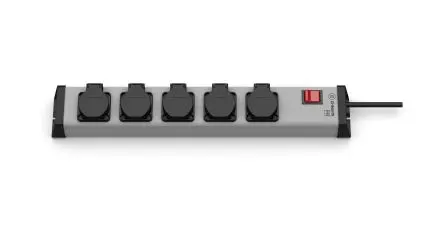 Produktfoto 1 von Ehmann Typ F Steckdosenleiste Überspannungsschutz, 5-fach 16A Typ EF, 3m Kabel, 230V
