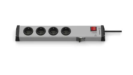 Produktfoto 1 von Ehmann Typ F Steckdosenleiste Überspannungsschutz, 4-fach 16A Typ F – Deutscher Schuko, 1.5m Kabel, 230V