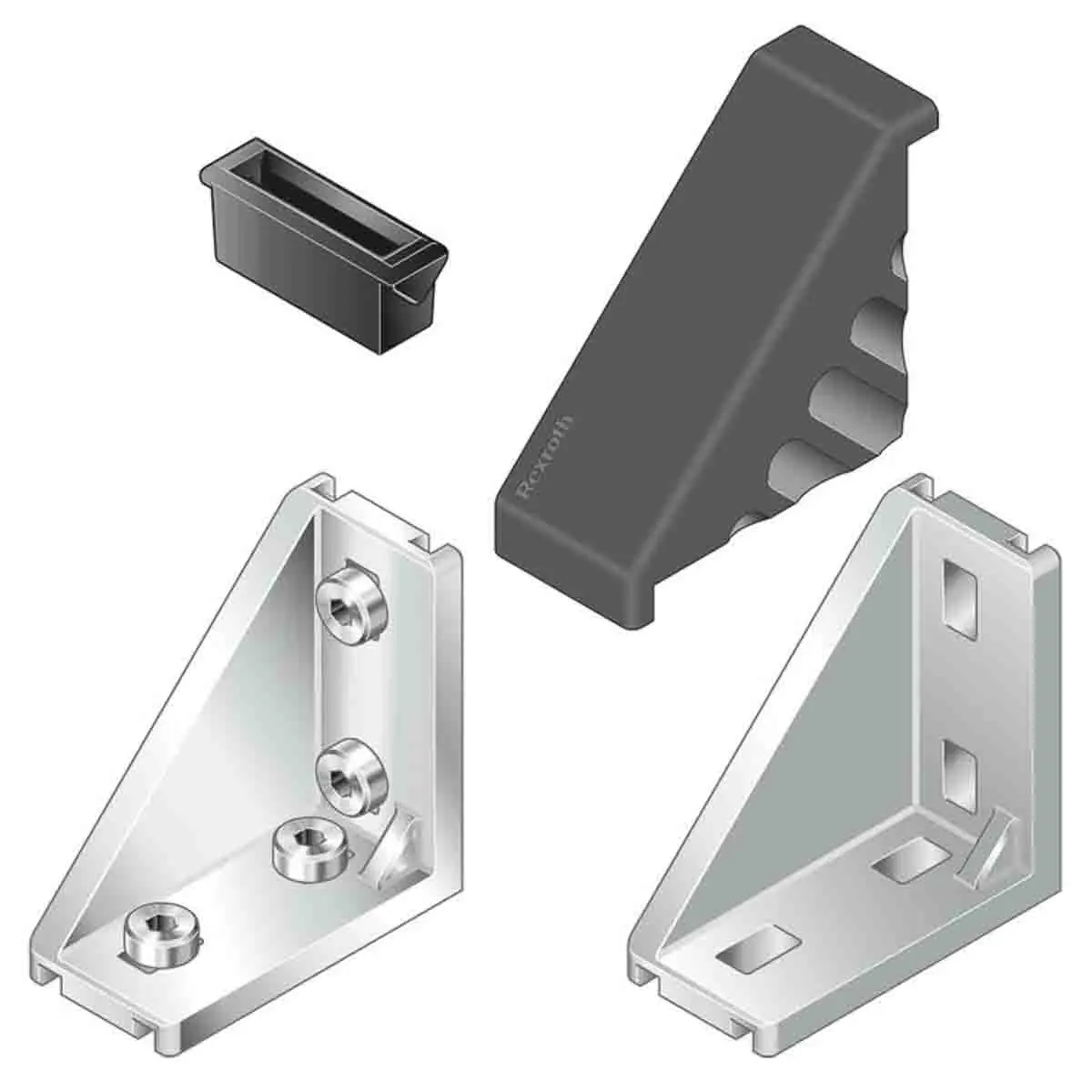 Produktfoto 1 von Bosch Rexroth Verbindungskomponente, Halterung, Steckverbinderhalterung und Gelenk für 22-18 AWG, M4, L. 3060 mm