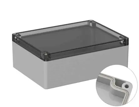 Produktfoto 1 von RS PRO 5U2; Universalgehäuse; Polycarbonat; Grau; IK07 IP66 Breite 150 mm Höhe 75 mm Länge 200 mm