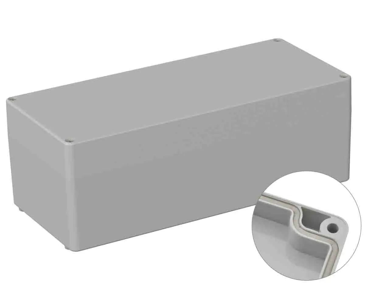 Produktfoto 1 von RS PRO 5U3; Universalgehäuse; ABS; Grau; IK07 IP66 Breite 150 mm Höhe 120 mm Länge 340 mm