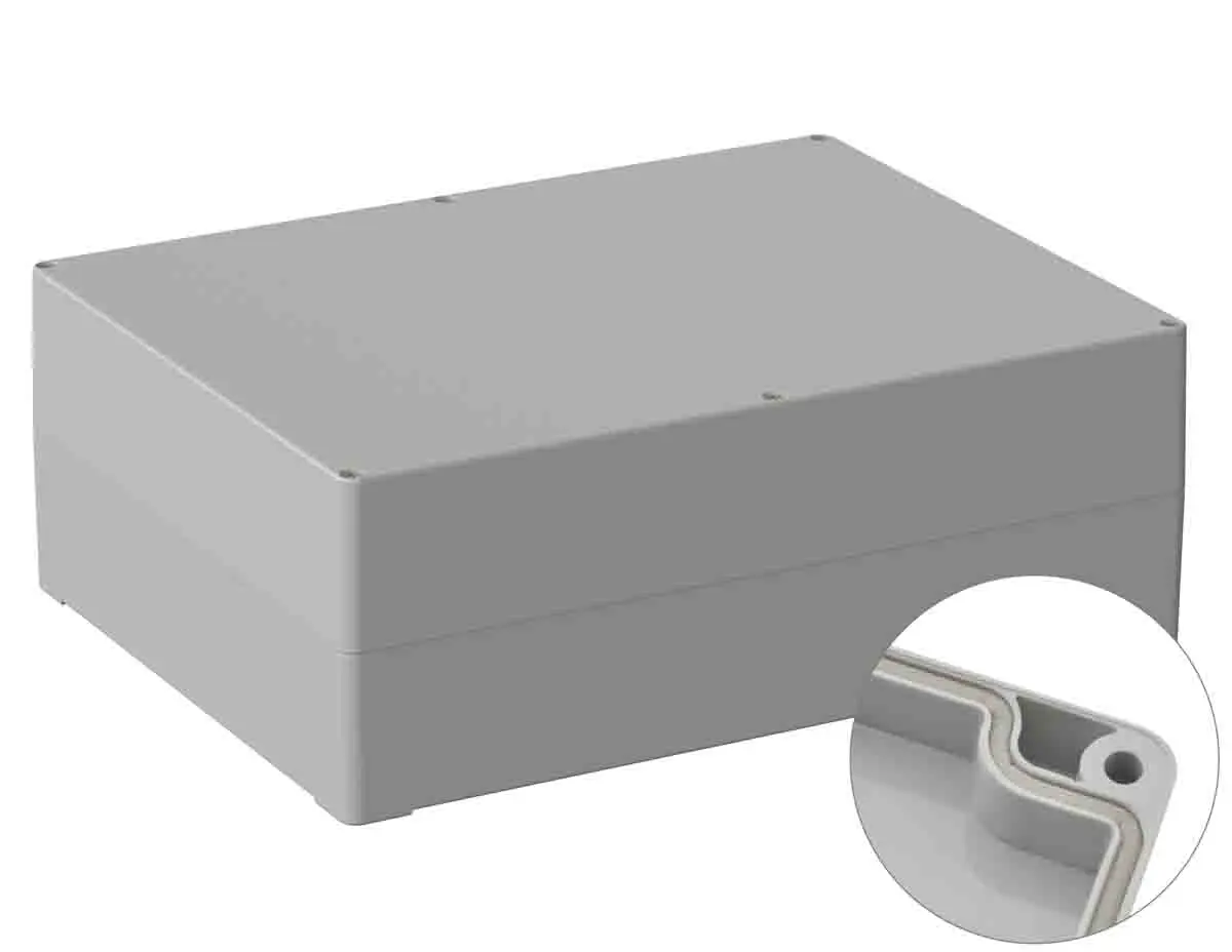 Produktfoto 1 von RS PRO 5U3; Universalgehäuse; ABS; Grau; IK07 IP65 Breite 230 mm Höhe 110 mm Länge 300 mm
