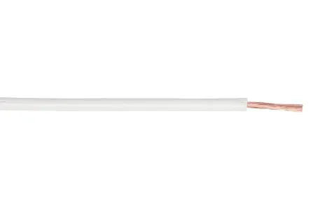 Produktfoto 1 von RS PRO H05V-K Schaltdraht 0.75 mm², 18 AWG 100 m Weiß Ø 2.7 mm Polyvinylchlorid