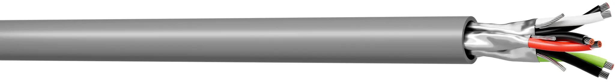 Produktfoto 1 von RS PRO Datenkabel, 3-paarig 0,34 mm² Ø 6.8mm Aluminium/PET-Band Schirmung LSZH isoliert Twisted Pair Grau