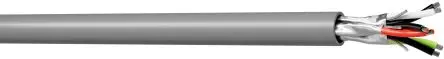 Produktfoto 1 von RS PRO LCAE-MPIS Datenkabel, 3-paarig 100 m Ø 6.8 mm Raucharm halogenfrei isoliert Grau